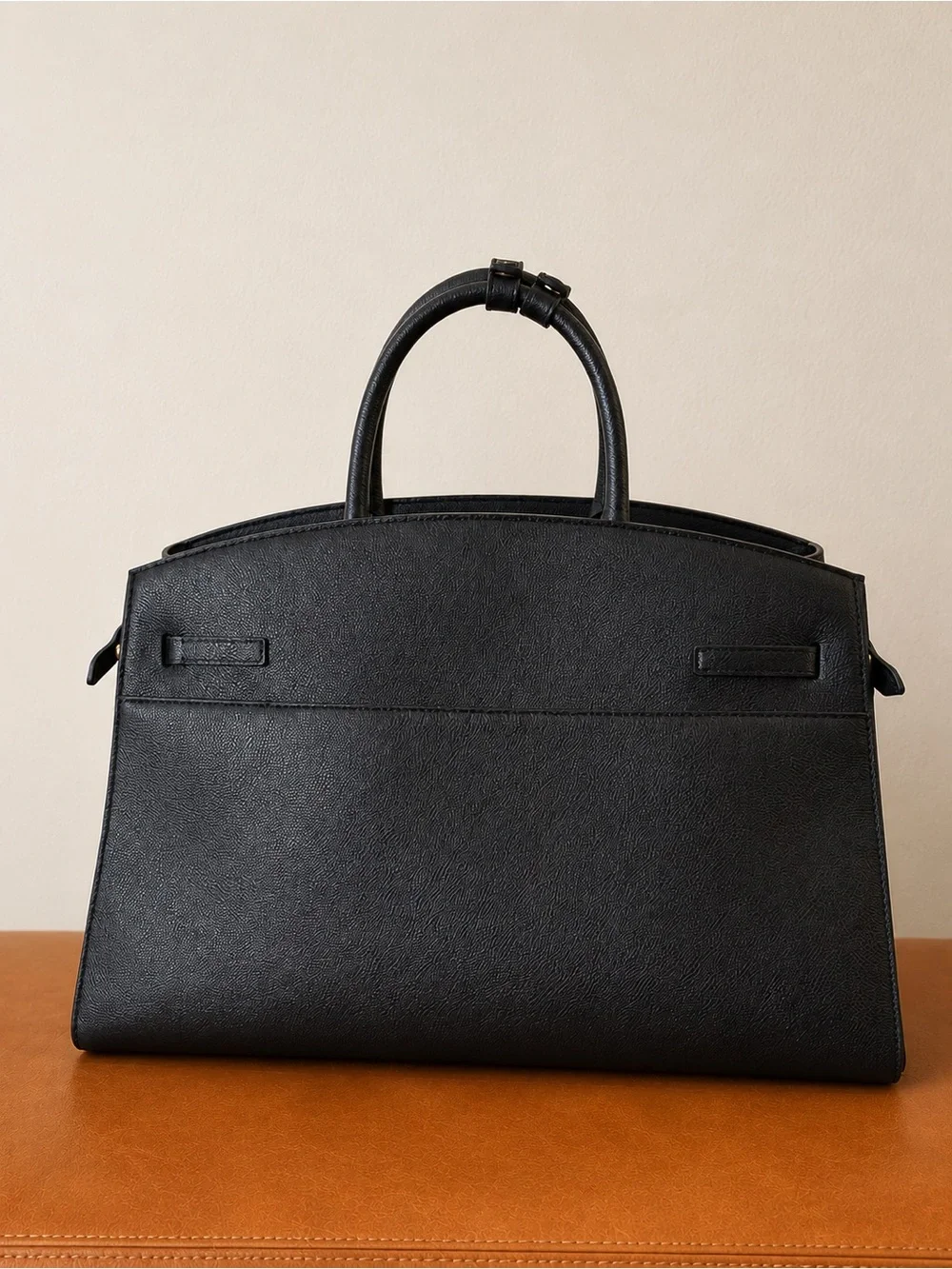 NWT DeMellier The Hudson Leather Tote Black
